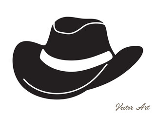 Cowboy Hat icon Vector illustration. Cowgirl Hat Silhouette. Cowboy Hat line art vector outline drawing Design