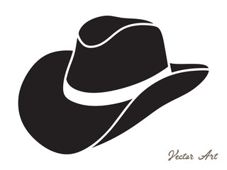 Cowboy Hat icon Vector illustration. Cowgirl Hat Silhouette. Cowboy Hat line art vector outline drawing Design