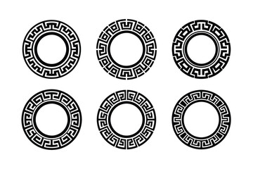 Greek key border ornament vector illustration