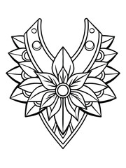 Neck line renaissance vector illustration