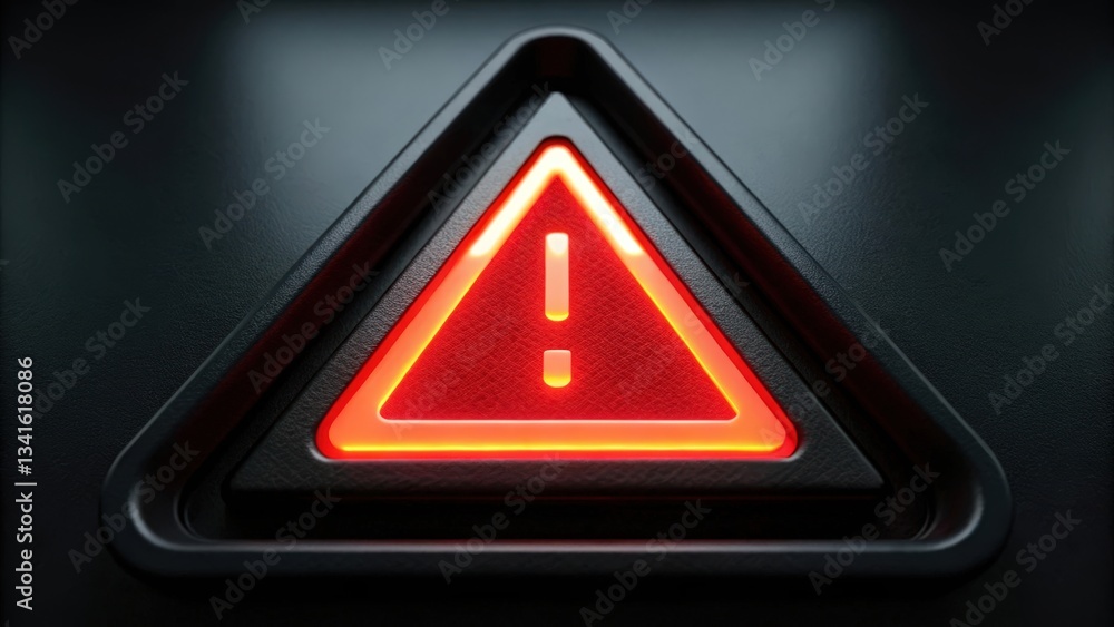 Aufkleber a dark web symbol featuring a glowing red warning triangle, emphasizing cyber security risks.