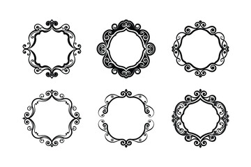Vintage calligraphy frame ornament vector