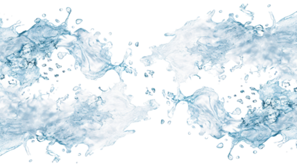 Dynamic splashes of water create symmetrical pattern