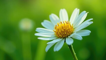 Obraz premium Delicate daisy blowball plant flowers closeup, green, blowball