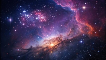 Fototapeta premium A vibrant and colorful nebula filled with countless stars, depicting the vastness of the cosmos
