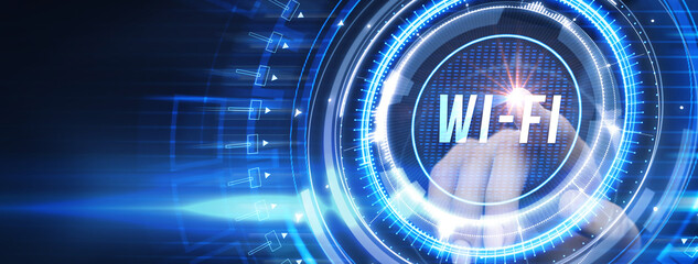 Global Wi-Fi wireless internet technology concept.