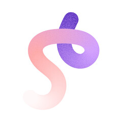 Abstract wavy gradient lines with fluid ribbon shapes, colorful squiggle pattern, geometric doodle elements in fun 3D design. Flat vector illustration isolated on white background.