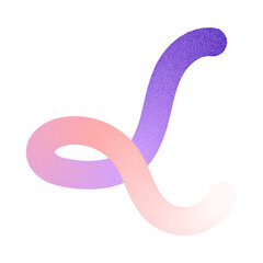 Abstract wavy gradient lines with fluid ribbon shapes, colorful squiggle pattern, geometric doodle elements in fun 3D design. Flat vector illustration isolated on white background.