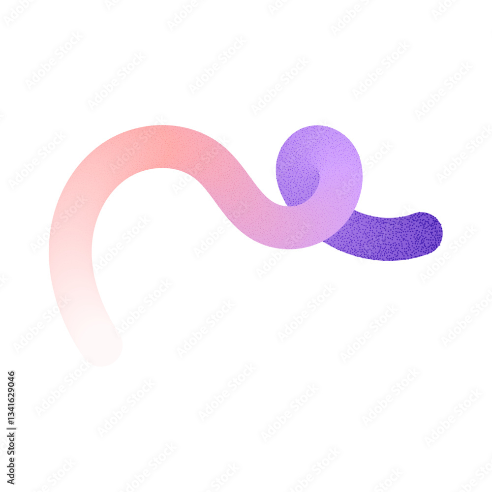 Poster abstract wavy gradient lines with fluid ribbon shapes, colorful squiggle pattern, geometric doodle e