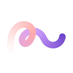 Abstract wavy gradient lines with fluid ribbon shapes, colorful squiggle pattern, geometric doodle elements in fun 3D design. Flat vector illustration isolated on white background.