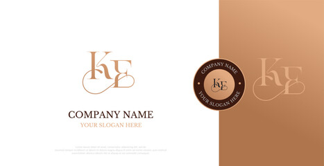 Initial KE Logo Design Vector 