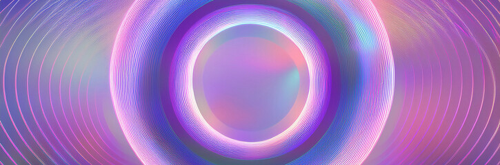 Pink and purple abstract background with white texture in geometric circles and ring pattern design. Abstract pink and blue neon light rings,  crystal ring with blue and pink gradient texture