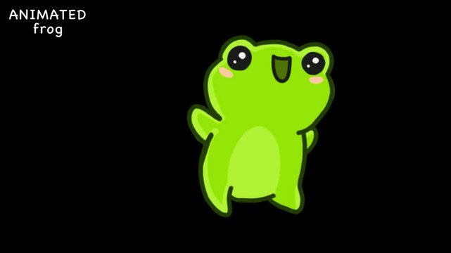 Animated emote for stream, frog dancing emote