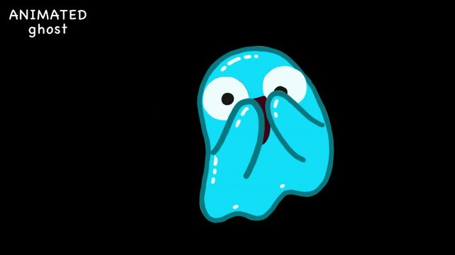 Animated ghost emote, scared ghost