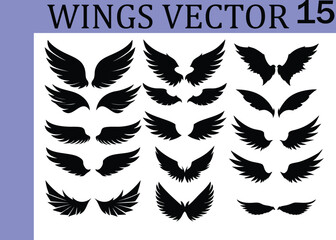 Wings of Grace: Timeless Vector Art for Modern Projects.