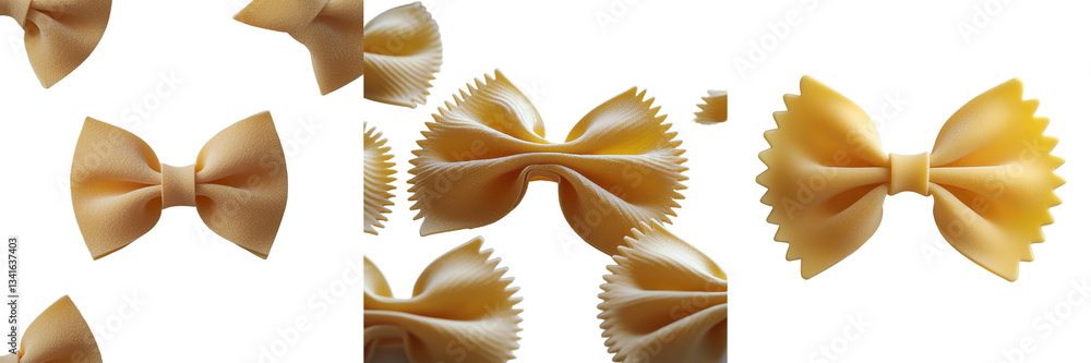 Aufkleber An image of Bow Tie Pasta on a transparent background was generated using Generative Ai