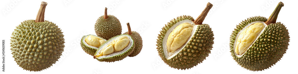 Aufkleber An image of durian isolated on transparent background, generated by Generative Ai