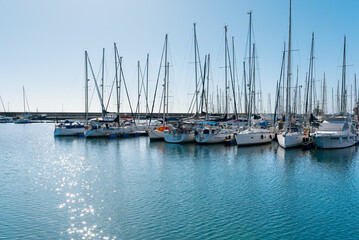 Fototapeta premium Yachts in marina