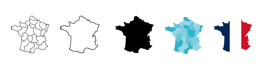 France map icon. France country icons collection. Vector elements © Hubba Bubba