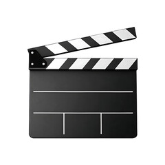 Obraz premium Classic movie clapperboard. Filmmaking, cinema, production.