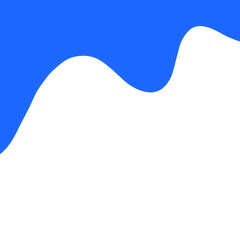 Blue wave element with transparent background