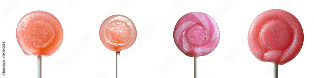 Poster on a transparent background, a sweet lollipop stands alone, a creation of generative ai