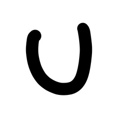 Hand-drawn u small letter icon