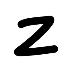 Hand-drawn Z capital letter shape icon