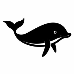 Black Whale Outline Illustration