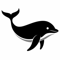 Black Whale Outline Illustration