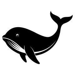 Black Whale Outline Illustration