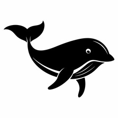 Black Whale Outline Illustration