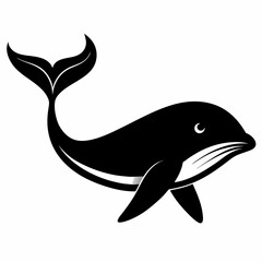 Black Whale Outline Illustration