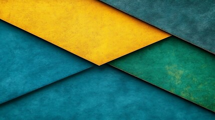 Geometric arrangement of colorful layered shapes forming a background design