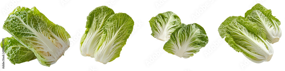 Poster On a transparent background, an image of isolated Romaine lettuce has been generated using Generative Ai