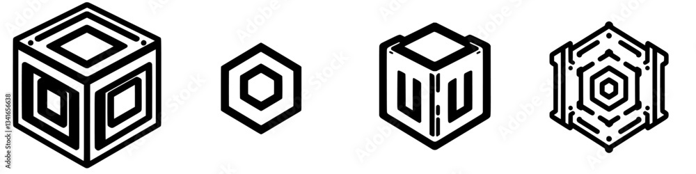 Poster artistic geometric shapes on a minimalist background illustrating modern design concepts and creativ
