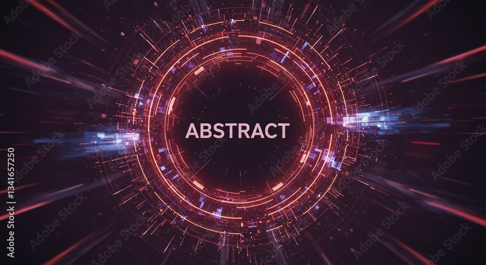 Poster abstract digital background: a striking abstract digital background, featuring a central circle with