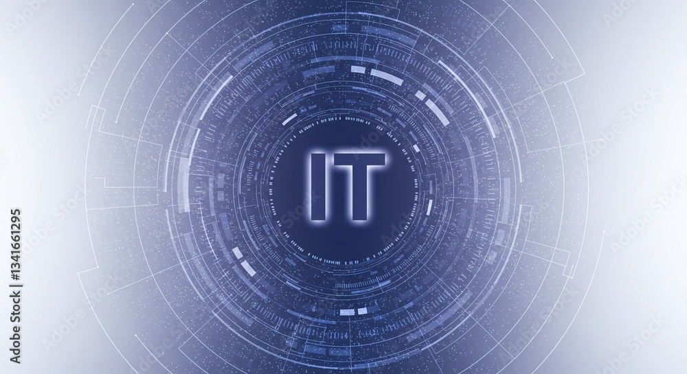 Poster cybernetic interface: immersed in a captivating, abstract representation of a digital interface, wit