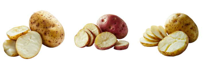 An isolated potato on a transparent background is the subject of an image created with Generative Ai