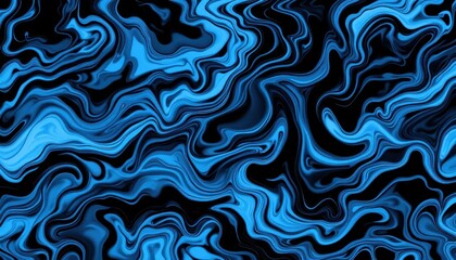 Fototapeta premium Dynamic blue swirls abstract art digital design modern environment close-up view fluid motion