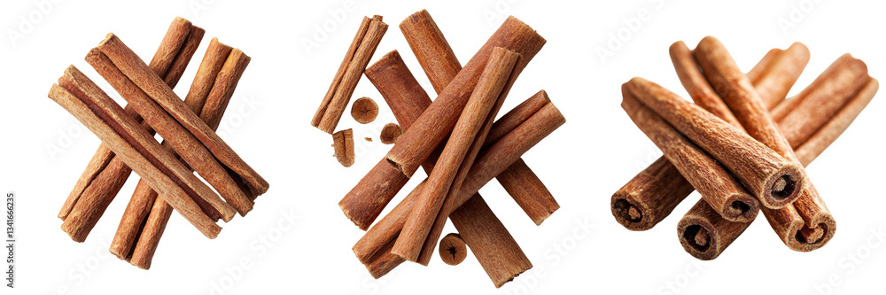 Poster Generative Ai has produced an image of cinnamon sticks isolated on a transparent background
