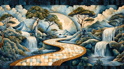 Winding Path Through a Dreamy Landscape