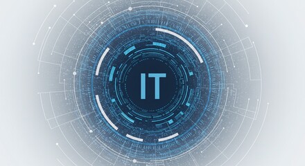 Obraz premium IT in Digital Universe: A captivating digital artwork showcasing the letters 