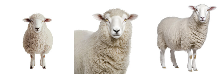 Obraz premium An isolated body of a sheep is set against a transparent background, a creation of Generative Ai