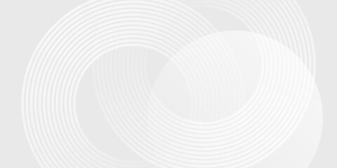 Grey abstract background with white circle lines. Geometric stripe line art design. Minimal lines pattern. Modern futuristic concep modern circle