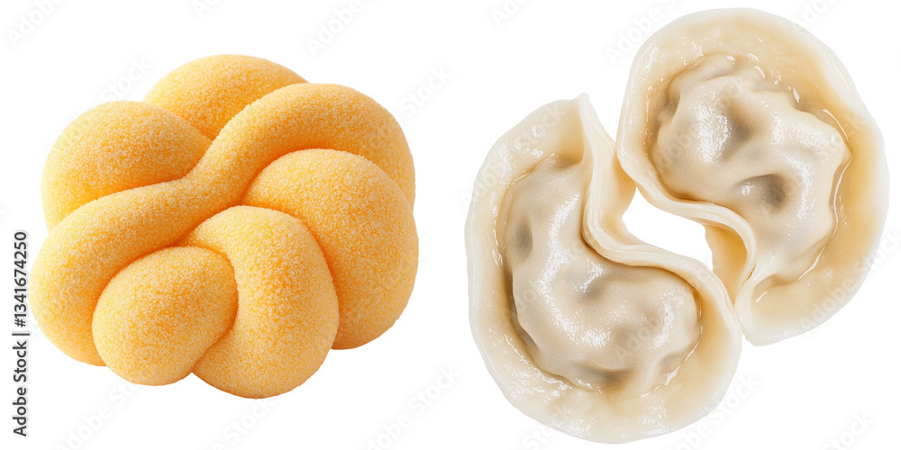 Poster On a transparent background, isolated steamed dumplings have been generated using Generative Ai