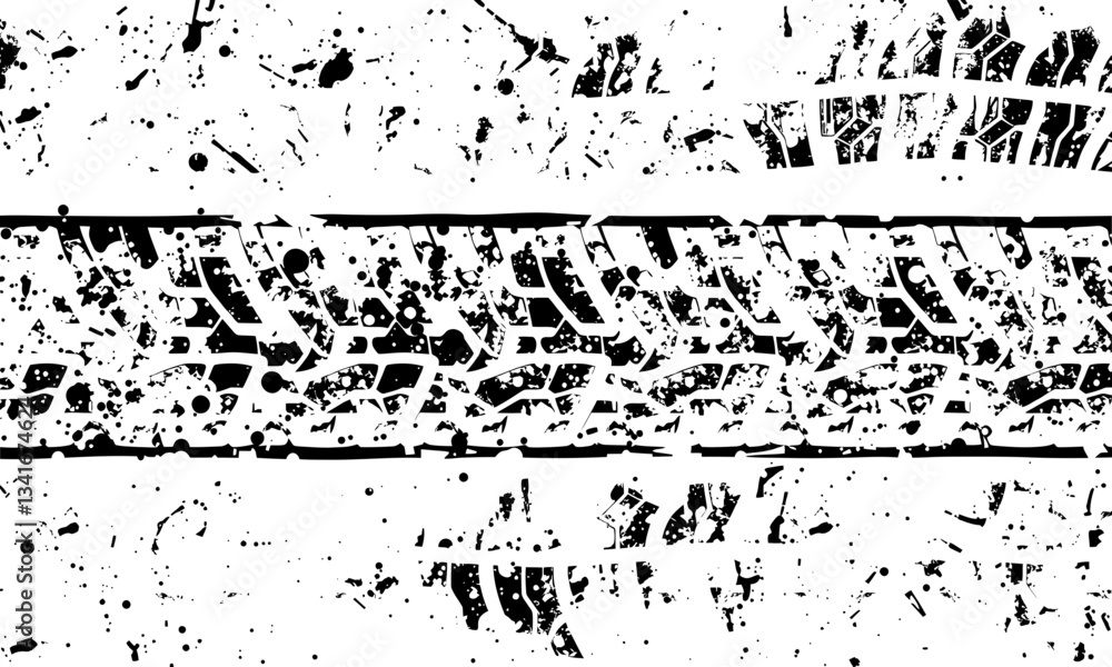 Poster tire texture showcases intricate patterns and grooves, highlighting durability and design of rubber.