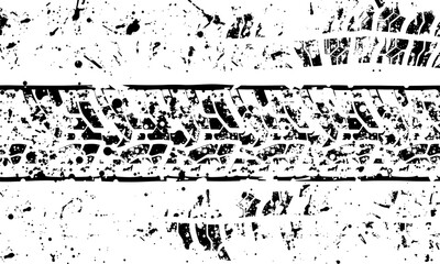 Naklejka premium Tire texture showcases intricate patterns and grooves, highlighting durability and design of rubber. This close up emphasizes rugged surface, ideal for traction and performance