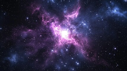 Naklejka premium A stunning view of a star cluster surrounded by dark space