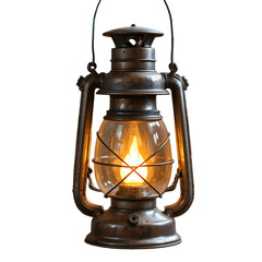 Vintage Oil Lantern with Warm Glow for Home Décor, Camping, and Outdoor Use.